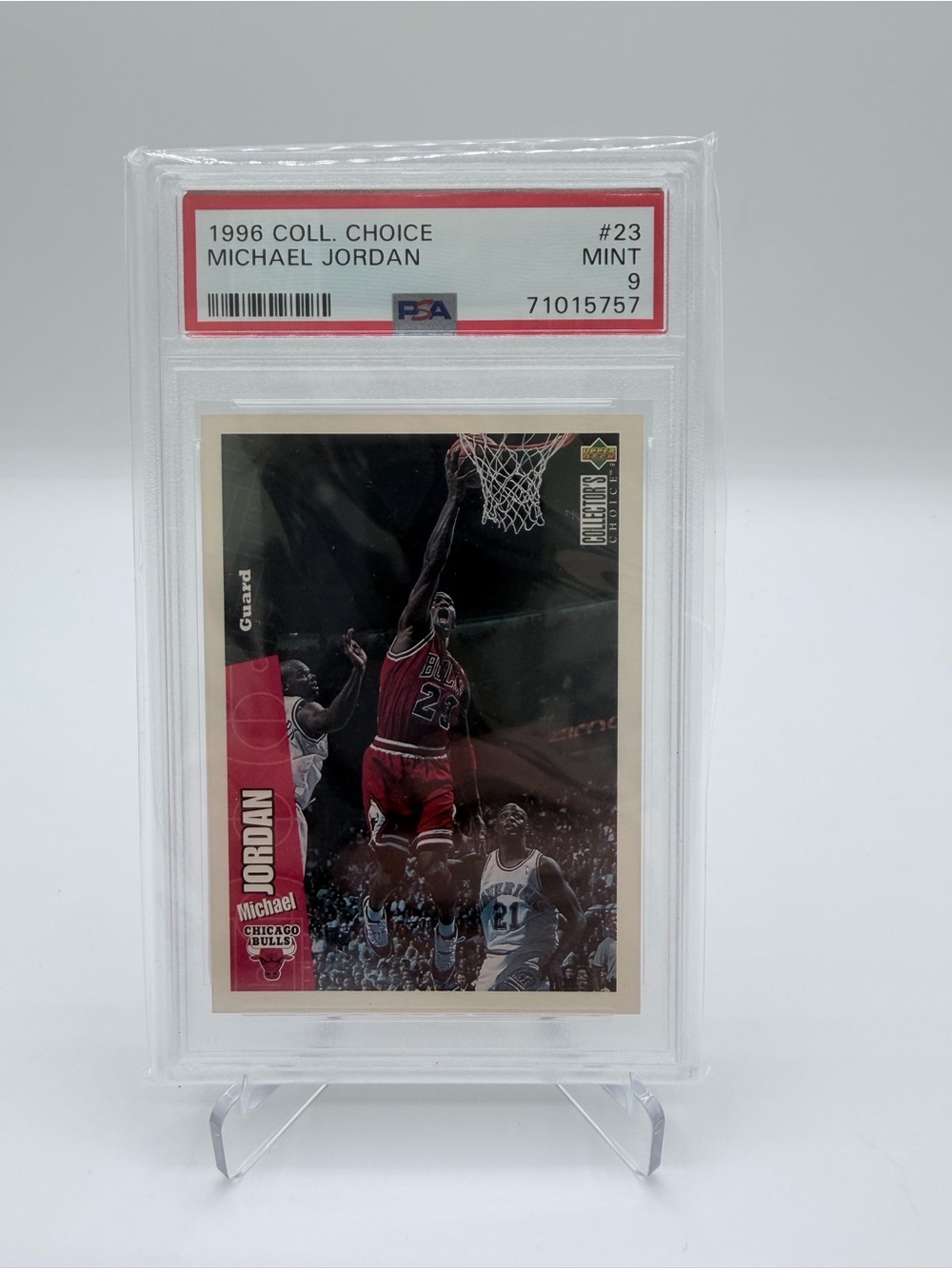 PSA-Graded Michael Jordan 1996 Collector's Choice Card - Red